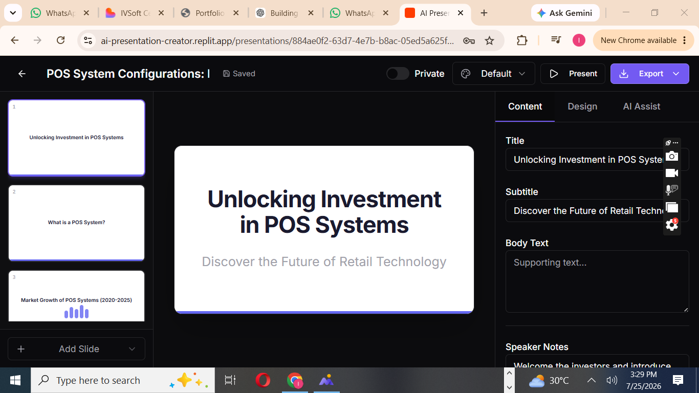 AI Presentation Generator preview