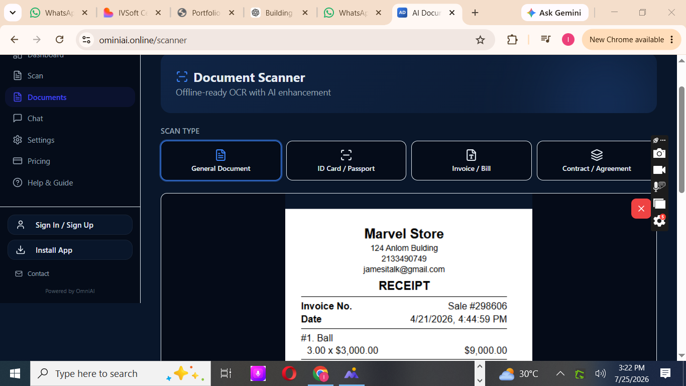 Document Scanner preview
